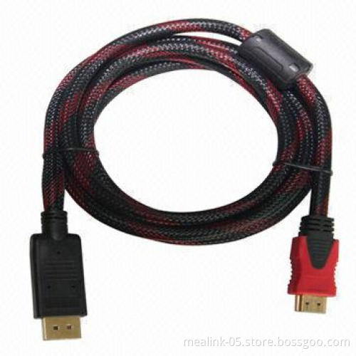 DP to HDMI Male to Male Adapter Cable with Net
